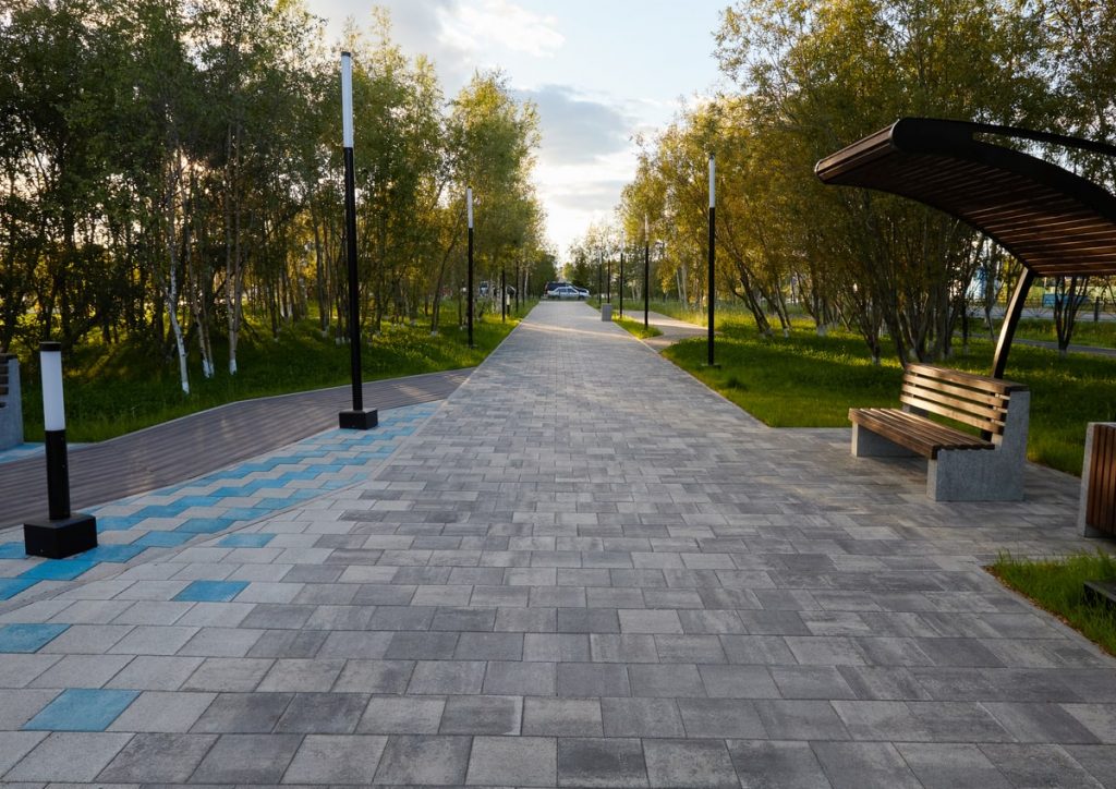 Тротуарная плитка Квадрат 300х300, гранит, Антрацит (Б.1.К.6)