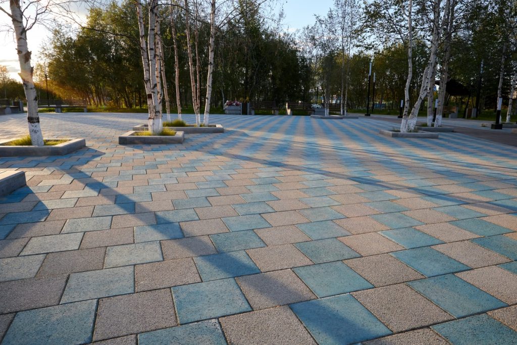 Тротуарная плитка Квадрат 300х300, гранит, серая (Б.1.К.6)