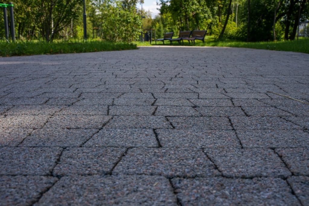 Тротуарная плитка Абрис, гранит, белая (Б.3.А.6)