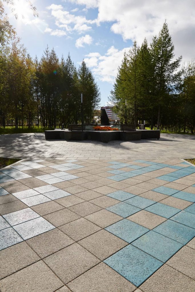 Тротуарная плитка Квадрат 300х300, гранит, серая (Б.1.К.6)